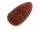 Pendant - carnelian, buddha with ruyi zepter, frosted dark red, 22x42 mm /B050