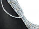 Perles daigue-marine percées bleu clair de grande...