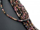 Tourmaline strand - faceted spheres 5 mm multicolor,...