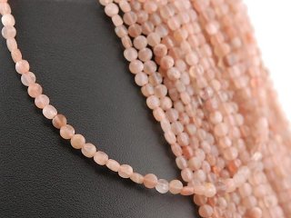 Moonstone strand - faceted discs 2x4 mm light brown, length 39 cm /5097