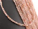 Moonstone strand - faceted discs 2x4 mm light brown,...