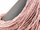 Morganite and aquamarine strand - spheres 4 mm pink...