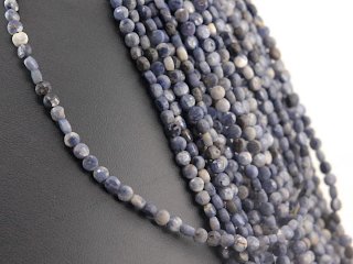 Sapphire strand - faceted disc 2 x 4 mm lilac blue, length 39 cm /5050