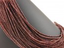 Garnet strand - faceted rondelles, 2x3 mm , redbrown /2316