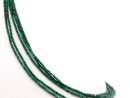Malachite strand - faceted lentil 2x3 mm green, length 39...
