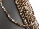 Chrysoprase strand - round 4 mm brown and green, length...