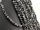 Cordon - Oeil de faucon - boule à facettes 5 mm gris-noir, longueur 39 cm /5305