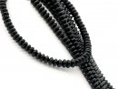 Onyx strand - rondelles 5x8 mm black, length 38 cm /1486