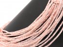 Nacre strand - tube 3x4 mm pink shimmering, length 40 cm...
