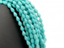 Howlite strand - faceted drops 8x12 mm turquoise, lenght...