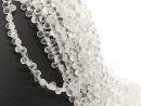 Rock crystal strand - faceted drops, 6x9 mm - lenght 19cm...