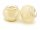 Perles de verre  - rondelle 10x14 mm jaune et blanc, 2 pcs /R016