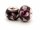 Zwischenelement Glas auf Metall - Rondell 10x14 mm violett, floral, 2 Stk /R018