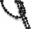 Onyx strand - faceted spheres 8-16 mm black, 42 cm /5531