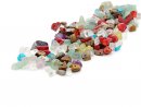Colorful mix of pierced gemstones