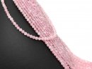 Perles de quartz rose facettées et percées