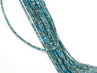 Sparkling blue apatite beads