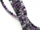 Fluorite strand - spheres 8 mm violet, length 38.5 cm /4804