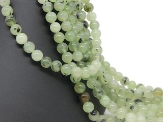 Green garnet strand - spheres 10 mm colored green, length 38 cm /4693