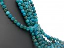 Apatite strand - spheres 8 mm ocean blue colored, length...