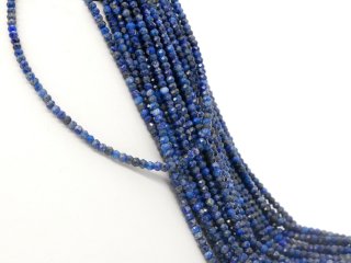 Lapis strand - faceted rondelles 3x4 mm shades of blue, length 39 cm /2319