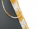 Gemstone mix strand - faceted spheres 3.5 mm honey yellow...
