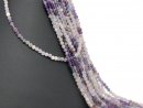 Gemstone mix strand - faceted spheres 4 mm violet, length...