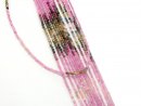 Tourmaline strand - faceted spheres 2 mm multicolor...