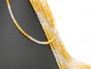 Gemstone mix strand - faceted spheres 4 mm honey yellow...
