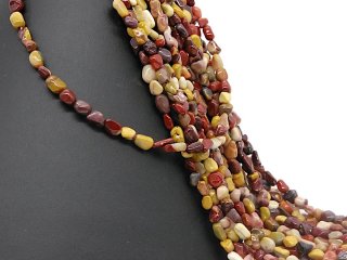Mookaite jasper strand - natural cut 5x8 mm multicolor, length 41 cm /3848