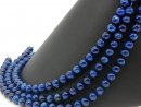 Cyanite strand - spheres 10 mm shimmering dark blue,...