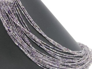 Ametrine strand - faceted 2.5 mm pale lilac gray, length 40 cm /2385