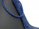 Cyanite strand - spheres 6,5 mm dark blue, length 40 cm...