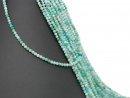 Faceted green amazonite beads