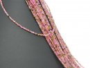 Tourmaline strand - faceted spheres 2.5 mm pink...
