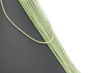 Cordon - Péridot, toupie facetée 1x2mm vert, longueur 39cm /3866