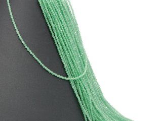 Gemstone strand of fern green agates