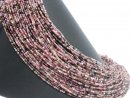 Tourmaline strand - faceted spheres 2.5 mm multicolor,...