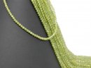 Peridot strand - faceted spheres 3.5 mm green, length 39...