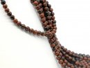 Mahogany jasper strand - spheres 8 mm brown black, length...
