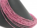 Tourmaline strand - faceted cube 2,5 mm pink, length 39...