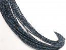 Durchbohrte, facettierte, Dumortierit-Kugeln in Blau