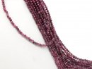 Ruby-Tourmaline strand - faceted spheres 4 mm magenta ,...