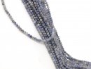 Tanzanite strand - faceted spheres 4.5 mm lilac grey, 39...