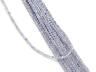 Tanzanite strand - faceted spheres 2 mm lilac, 38.5 cm /2988