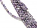 Lepidolite strand - spheres 6.5 mm violet gray, length 37...