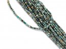 Turquoise strand - faceted spheres 3 mm green multicolor,...