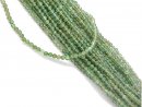Apatite strand - faceted spheres 4 mm green, length 39 cm...