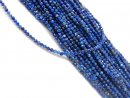 Lapis strand - faceted spheres 2.5 mm shades of blue,...