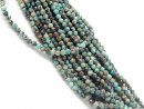 Turquoise strand - faceted spheres 4.5 mm green...